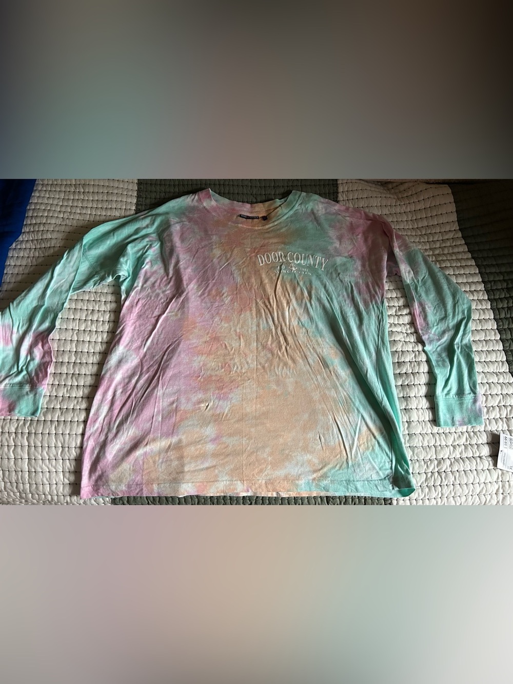 Door, County, Wisconsin long sleeve tie-dye T-shirt.